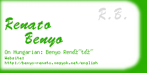 renato benyo business card